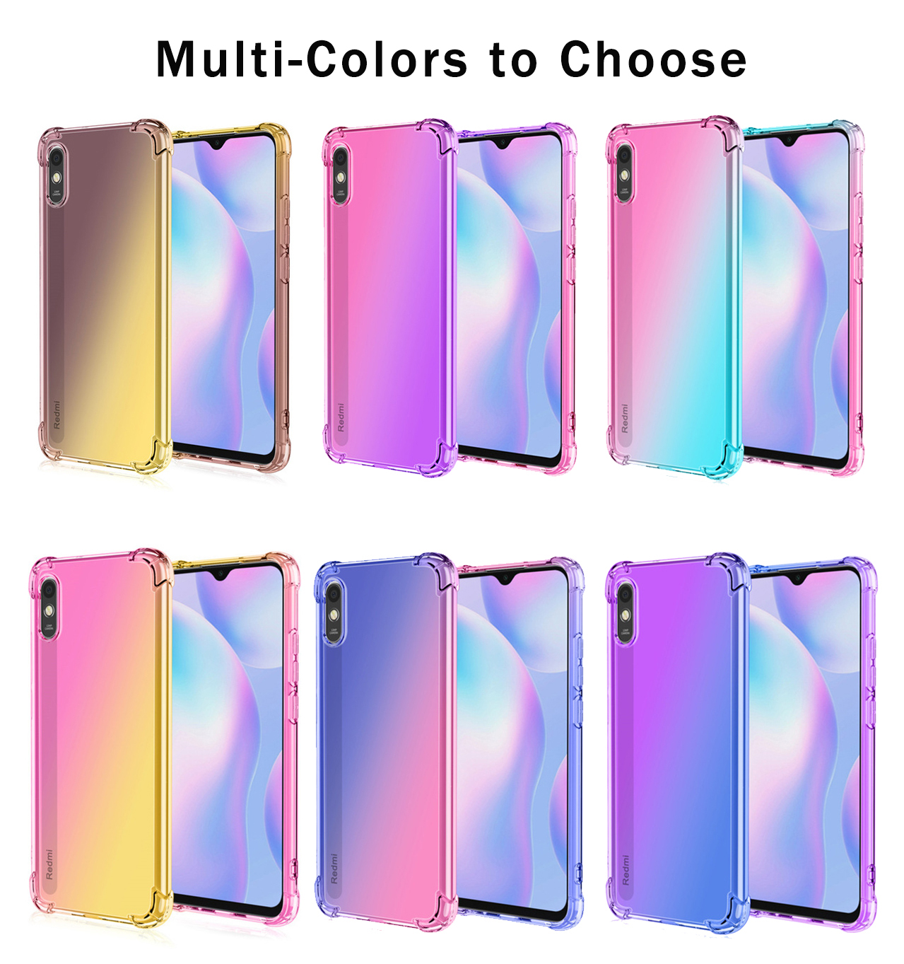 Bakeey-Gradient-Color-with-Four-Corner-Airbags-Shockproof-Translucent-Soft-TPU-Protective-Case-for-X-1721605-7