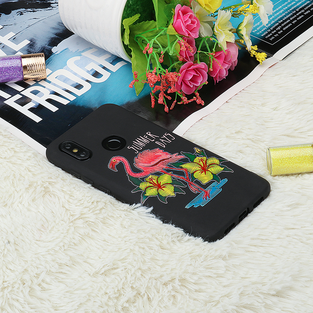 Bakeey-Imitation-Embroidery-Three-Dimensional-Relief-Soft-TPU-Protective-Case-For-Xiaomi-Mi8-Mi-8-1396651-5