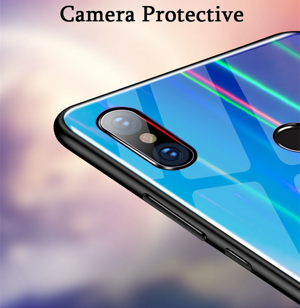 Bakeey-Laser-Aurora-Gradient-Tempered-Glass-Shockproof-Protective-Case-For-Xiaomi-Mi8-SE-588-Inch-1342292-2