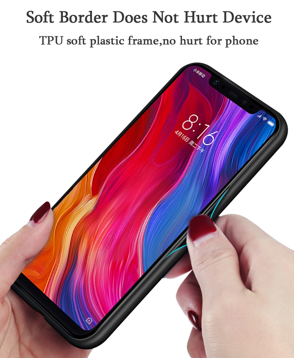 Bakeey-Laser-Aurora-Gradient-Tempered-Glass-Shockproof-Protective-Case-For-Xiaomi-Mi8-SE-588-Inch-1342292-5