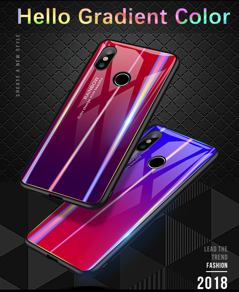 Bakeey-Laser-Gradient-Bling-Tempered-Glass-Shockproof-Protective-Case-For-Xiaomi-Mi8-Mi8-621-inch-No-1343145-1