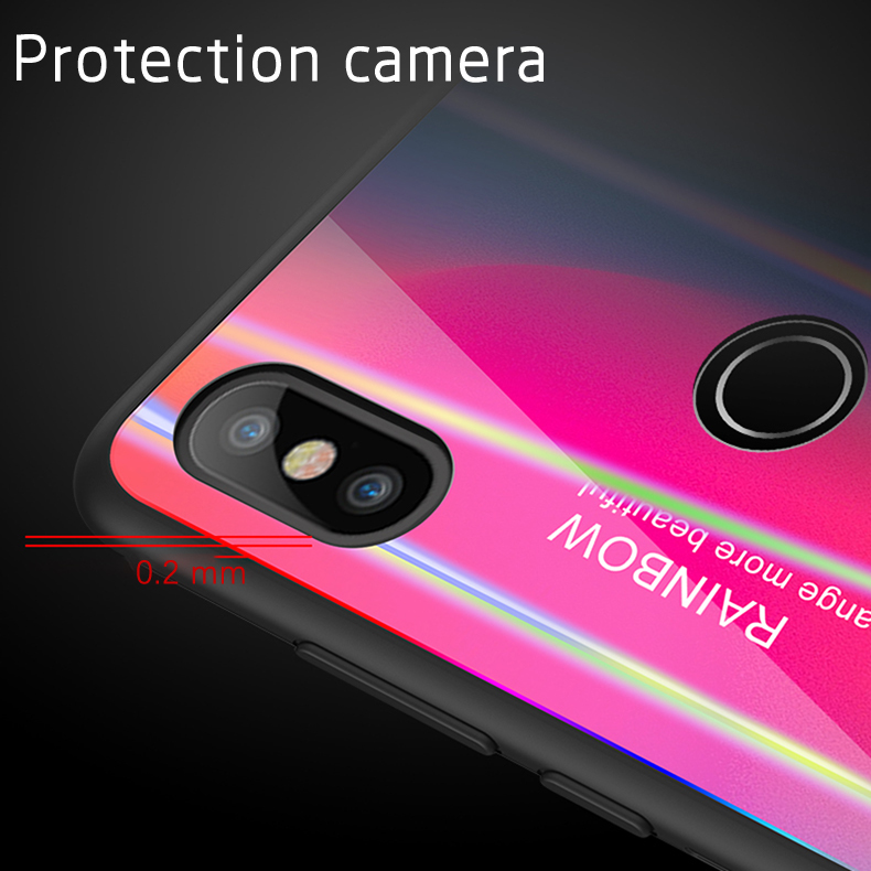 Bakeey-Laser-Gradient-Bling-Tempered-Glass-Shockproof-Protective-Case-For-Xiaomi-Mi8-Mi8-621-inch-No-1343145-5