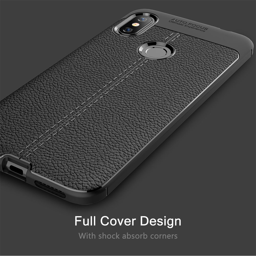 Bakeey-Litchi-Pattern-Soft-TPU-Anti-fingerprint-Back-Protective-Case-For-Xiaomi-Redmi-Note-6-Pro-Non-1379264-1