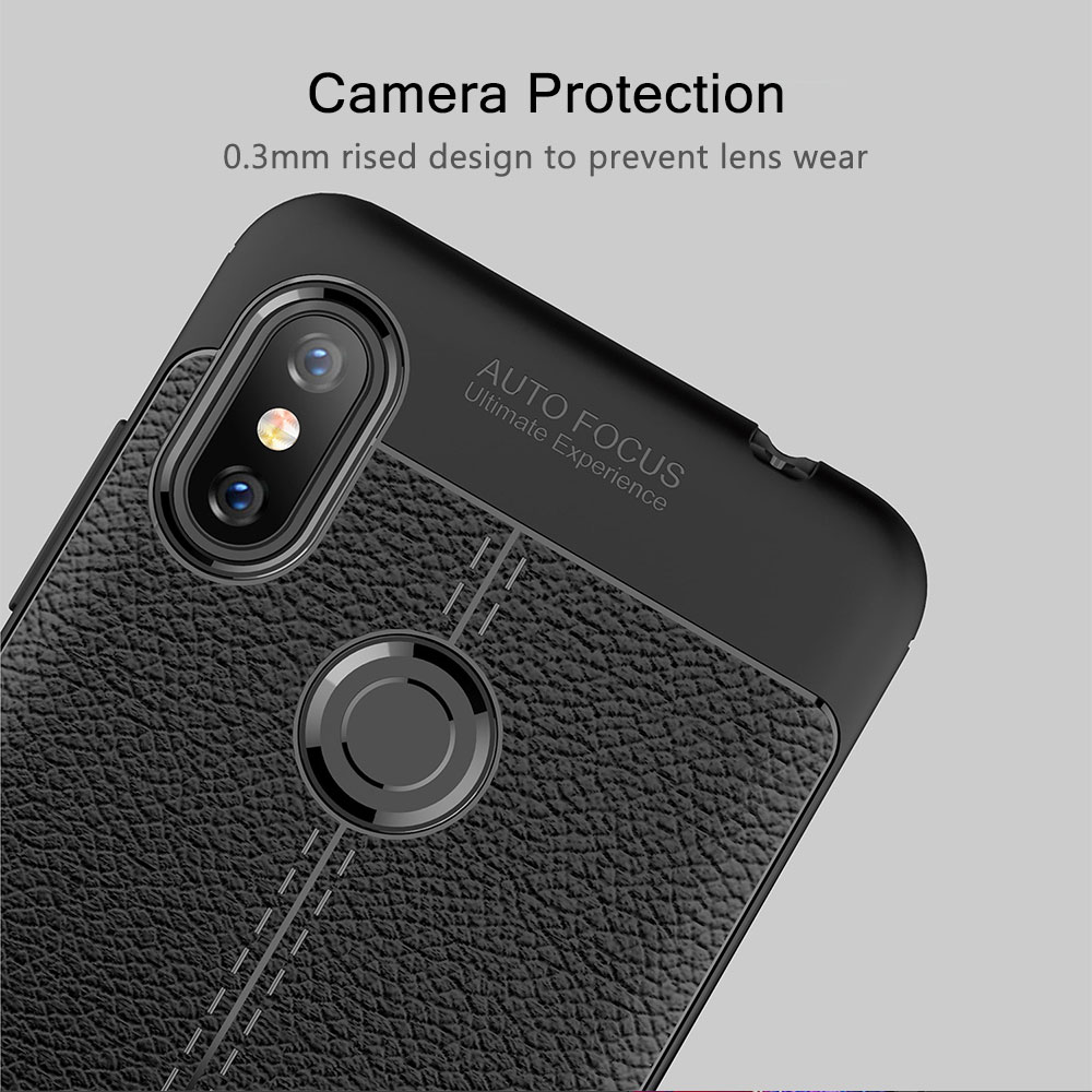 Bakeey-Litchi-Pattern-Soft-TPU-Anti-fingerprint-Back-Protective-Case-For-Xiaomi-Redmi-Note-6-Pro-Non-1379264-4