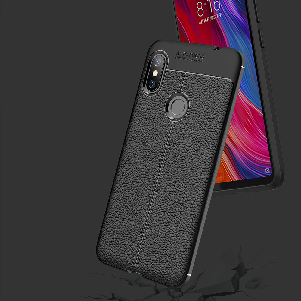 Bakeey-Litchi-Pattern-Soft-TPU-Anti-fingerprint-Back-Protective-Case-For-Xiaomi-Redmi-Note-6-Pro-Non-1379264-8