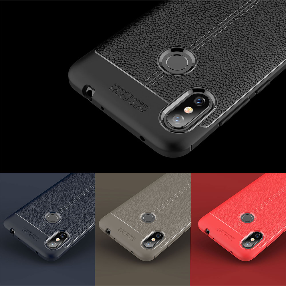 Bakeey-Litchi-Pattern-Soft-TPU-Anti-fingerprint-Back-Protective-Case-For-Xiaomi-Redmi-Note-6-Pro-Non-1379264-9