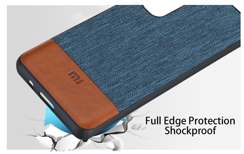 Bakeey-Luxury-Canvas-Fabric-Splice-Soft-Silicone-Edge-Shockproof-Protective-Case-for-Xiaomi-Mi-Note--1705323-9