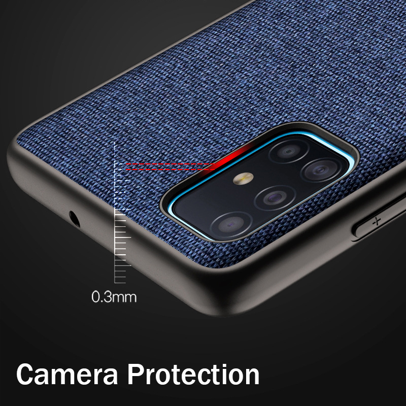 Bakeey-Luxury-Cotton-Cloth-Shockproof-Anti-sweat-Protective-Case-for-Samsung-Galaxy-A71-2019-1639253-5