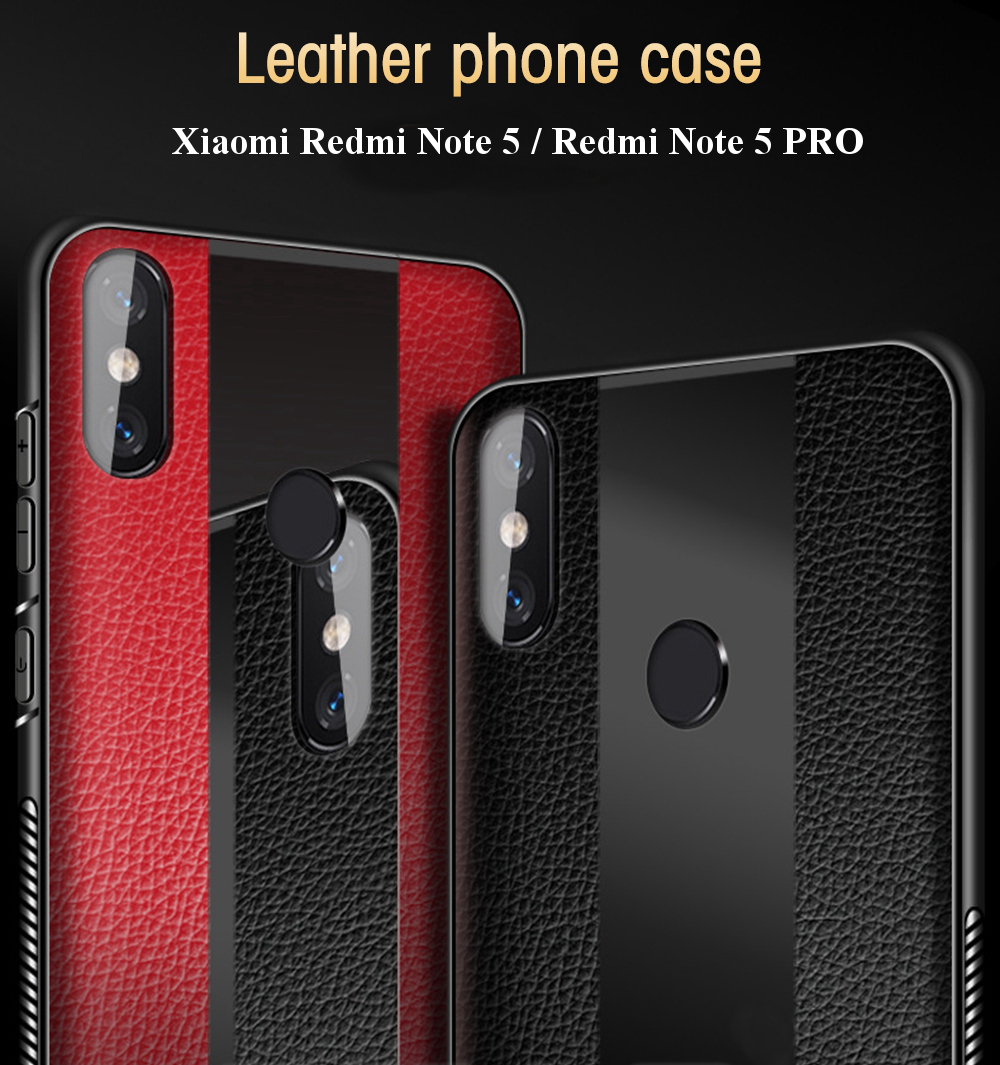 Bakeey-Luxury-Shockproof-Soft-Silicone-PU-Leather-Tempered-Glass-Protective-Case-For-Xiaomi-Redmi-No-1430929-2