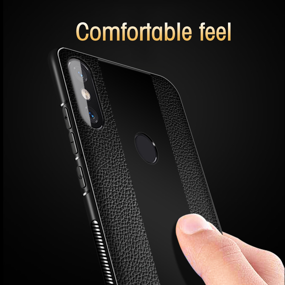 Bakeey-Luxury-Shockproof-Soft-Silicone-PU-Leather-Tempered-Glass-Protective-Case-For-Xiaomi-Redmi-No-1430929-4