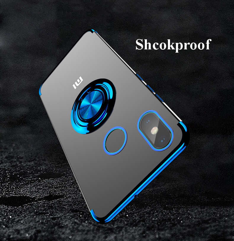 Bakeey-Magnetic-Car-Holder-Ring-Holder-Thin-Color-Plating-Soft-TPU-Protective-Case-For-Xiaomi-Mi8-Mi-1428710-4