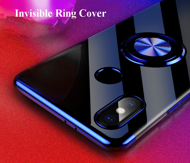 Bakeey-Magnetic-Car-Holder-Ring-Holder-Thin-Color-Plating-Soft-TPU-Protective-Case-For-Xiaomi-Mi8-Mi-1428710-8