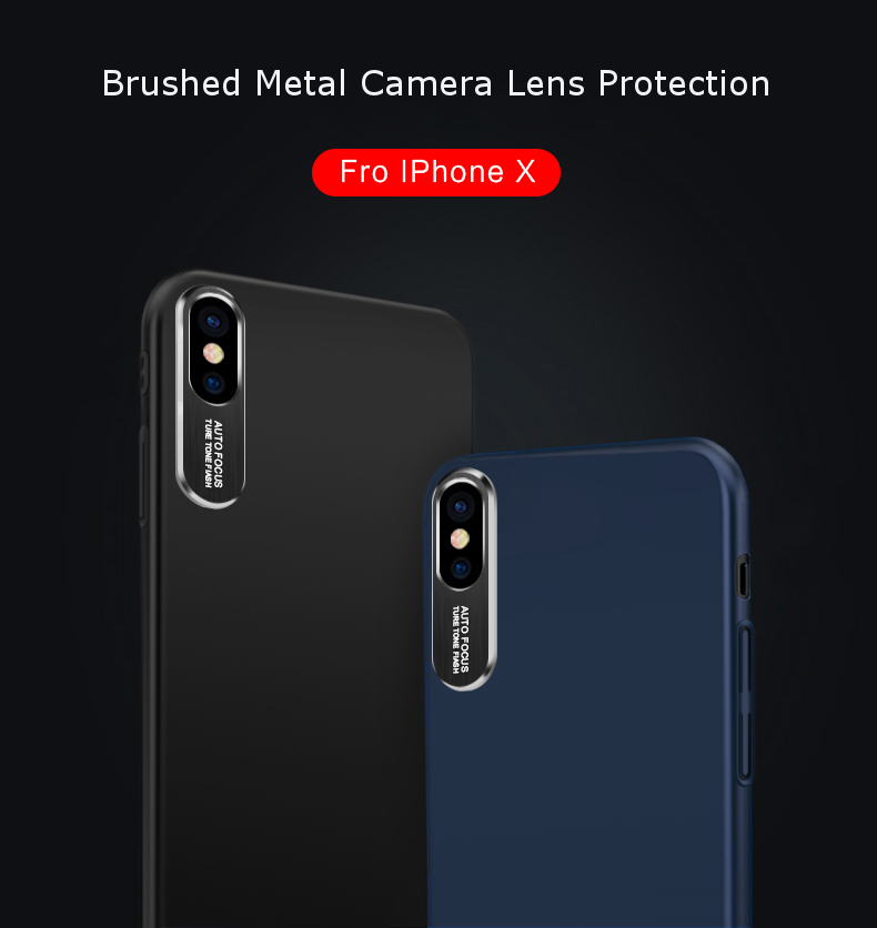 Bakeey-Metal-Camera-Lens-Protection-Hard-PC-Matte-Protective-Case-for-iPhone-X-1269016-1