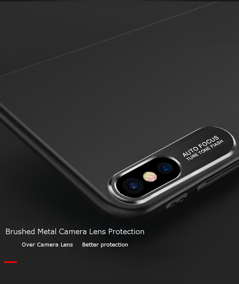 Bakeey-Metal-Camera-Lens-Protection-Hard-PC-Matte-Protective-Case-for-iPhone-X-1269016-2