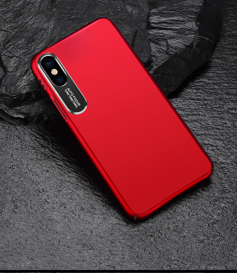 Bakeey-Metal-Camera-Lens-Protection-Hard-PC-Matte-Protective-Case-for-iPhone-X-1269016-7