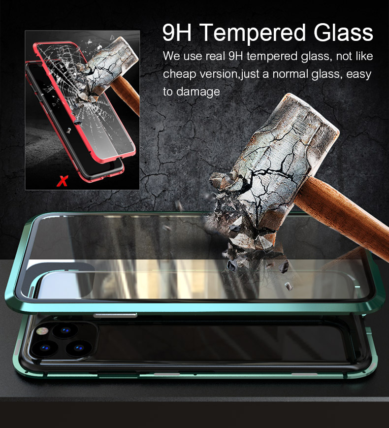 Bakeey-Plating-Magnetic-Adsorption-Metal-Double-sided-Tempered-Glass-Protective-Case-For-iPhone-11-1575138-9