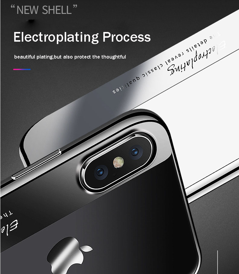 Bakeey-Plating-Transparent-Soft-TPU-Protective-Case-ForiPhone-XS-Max-1357658-2
