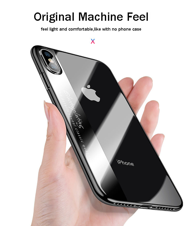 Bakeey-Plating-Transparent-Soft-TPU-Protective-Case-ForiPhone-XS-Max-1357658-5