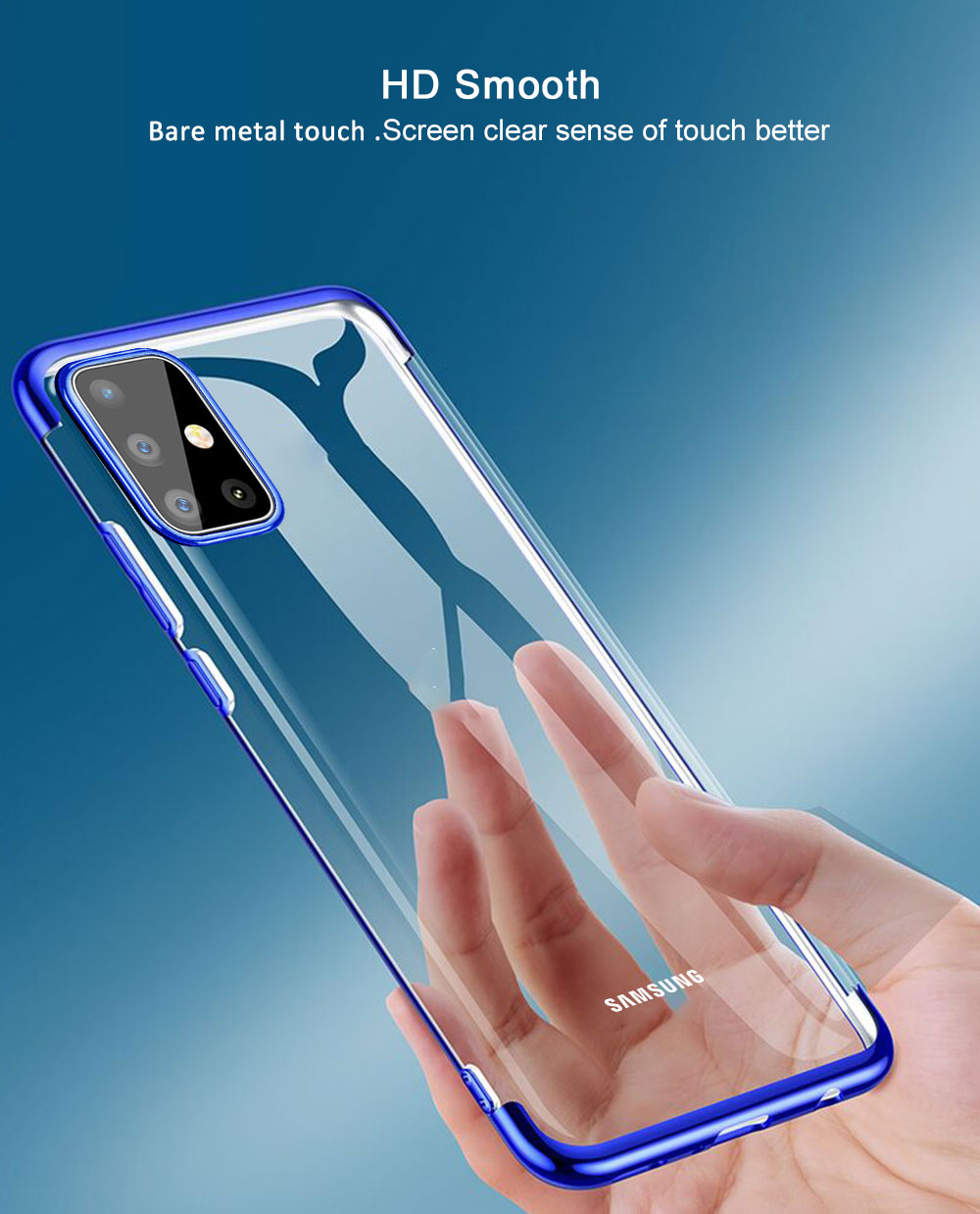 Bakeey-Plating-Ultra-thin-Transparent-Soft-TPU-Shockproof-Protective-Case-for-Samsung-Galaxy-A51-201-1628061-5