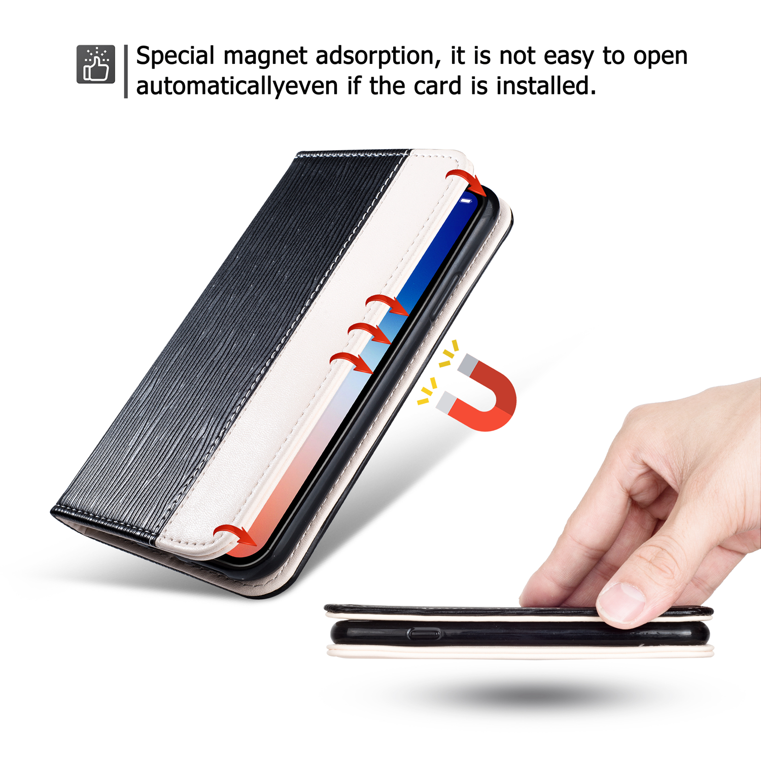 Bakeey-Premium-Magnetic-Flip-Card-Slot-Kickstand-Protective-Case-For-iPhone-X-1318773-2