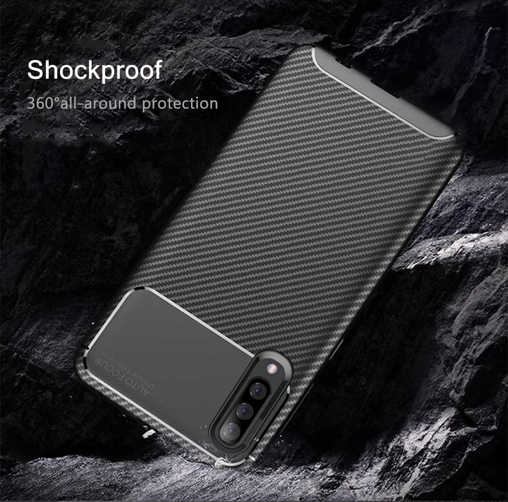 Bakeey-Protective-Case-For-Samsung-Galaxy-A50-2019-Carbon-Fiber-Fingerprint-Resistant-Soft-TPU-Back--1446441-2