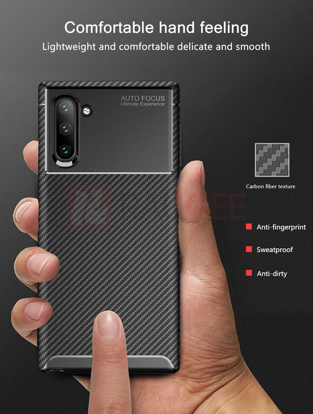 Bakeey-Protective-Case-For-Samsung-Galaxy-Note-10-Slim-Carbon-Fiber-Fingerprint-Resistant-Soft-TPU-B-1538487-2