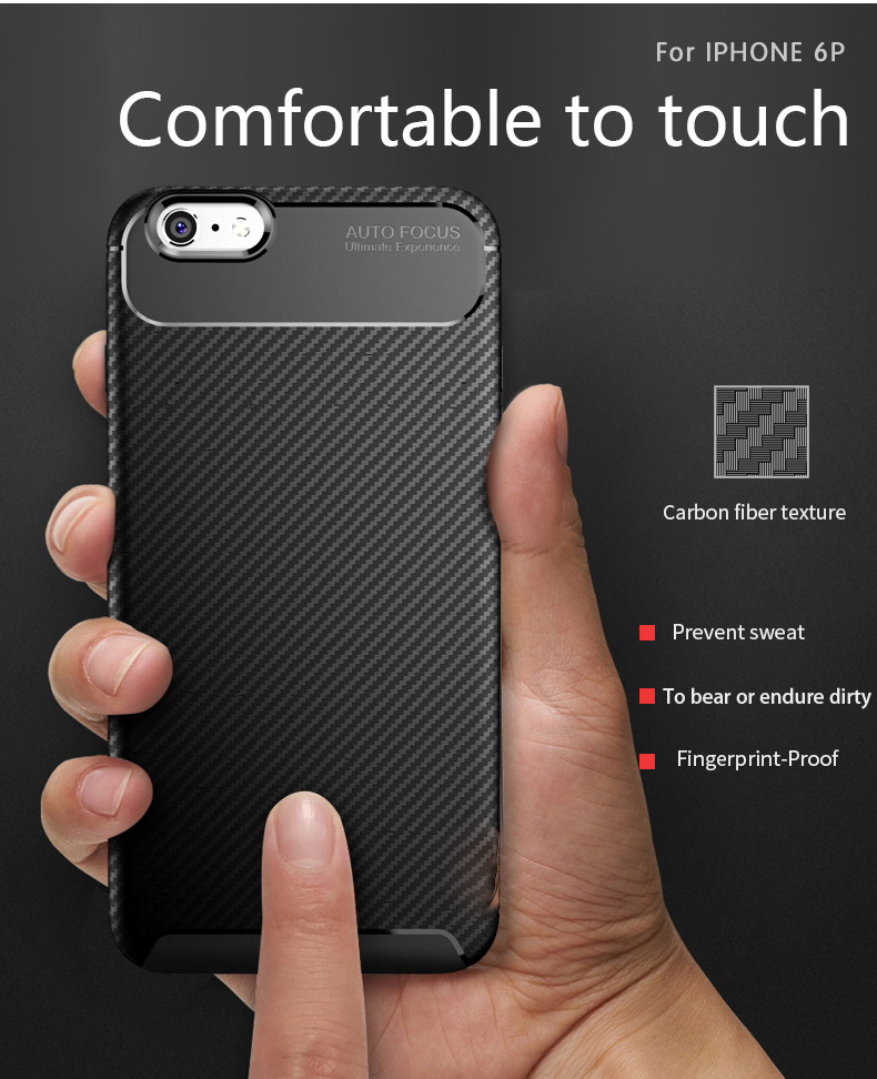 Bakeey-Protective-Case-For-iPhone-6-Plus6s-Plus-Slim-Carbon-Fiber-Fingerprint-Resistant-Soft-TPU-Bac-1361106-2