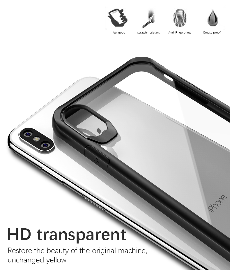 Bakeey-Protective-Case-For-iPhone-XS-Max-Anti-Fingerprint-Transparent-Acrylic-Soft-Silicone-Back-Cov-1354844-3