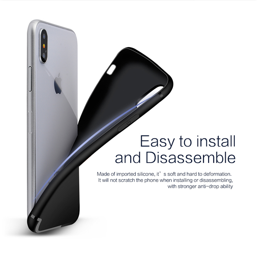 Bakeey-Protective-Case-For-iPhone-XS-Max-Slim-Micro-Matte-TPU-Cover-With-Dust-Plug-Cover-1364124-4