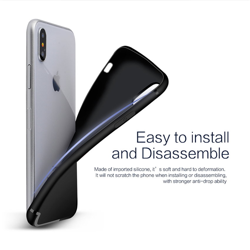 Bakeey-Protective-Case-For-iPhone-XS-Slim-Micro-Matte-TPU-Cover-With-Dust-Plug-Cover-1363935-4