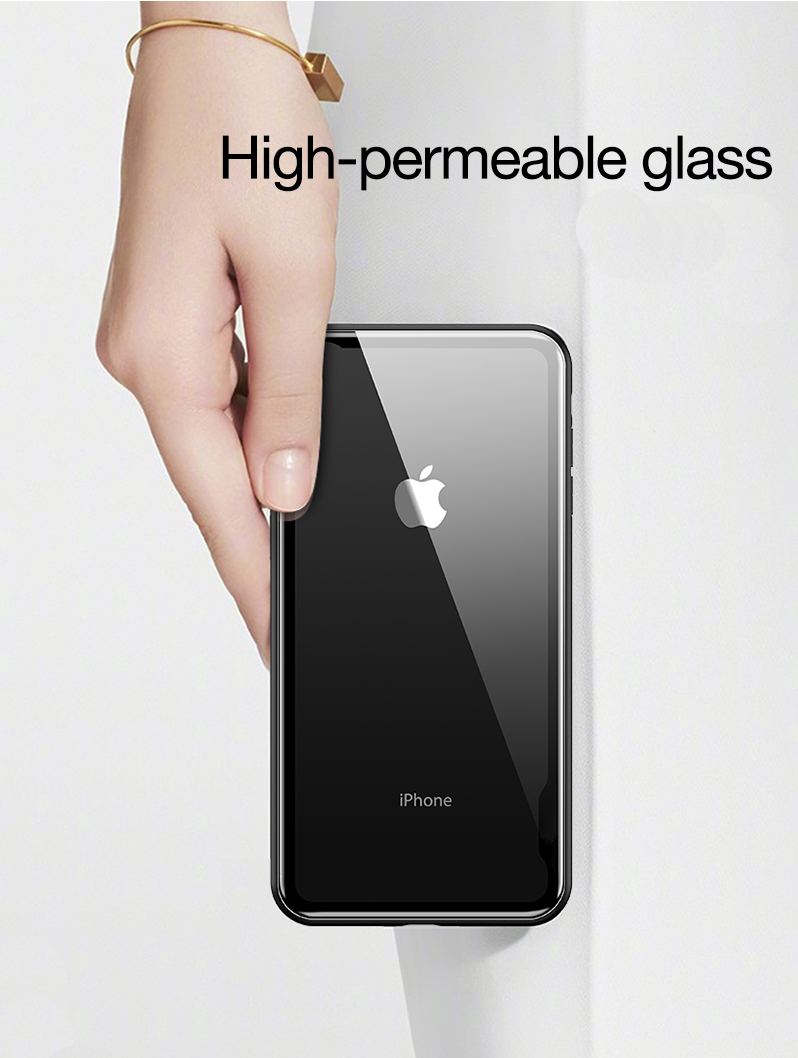 Bakeey-Protective-Case-for-iPhone-XS-2018-Clear-Tempered-Glass-Back-Cover-TPU-Frame-1355994-2