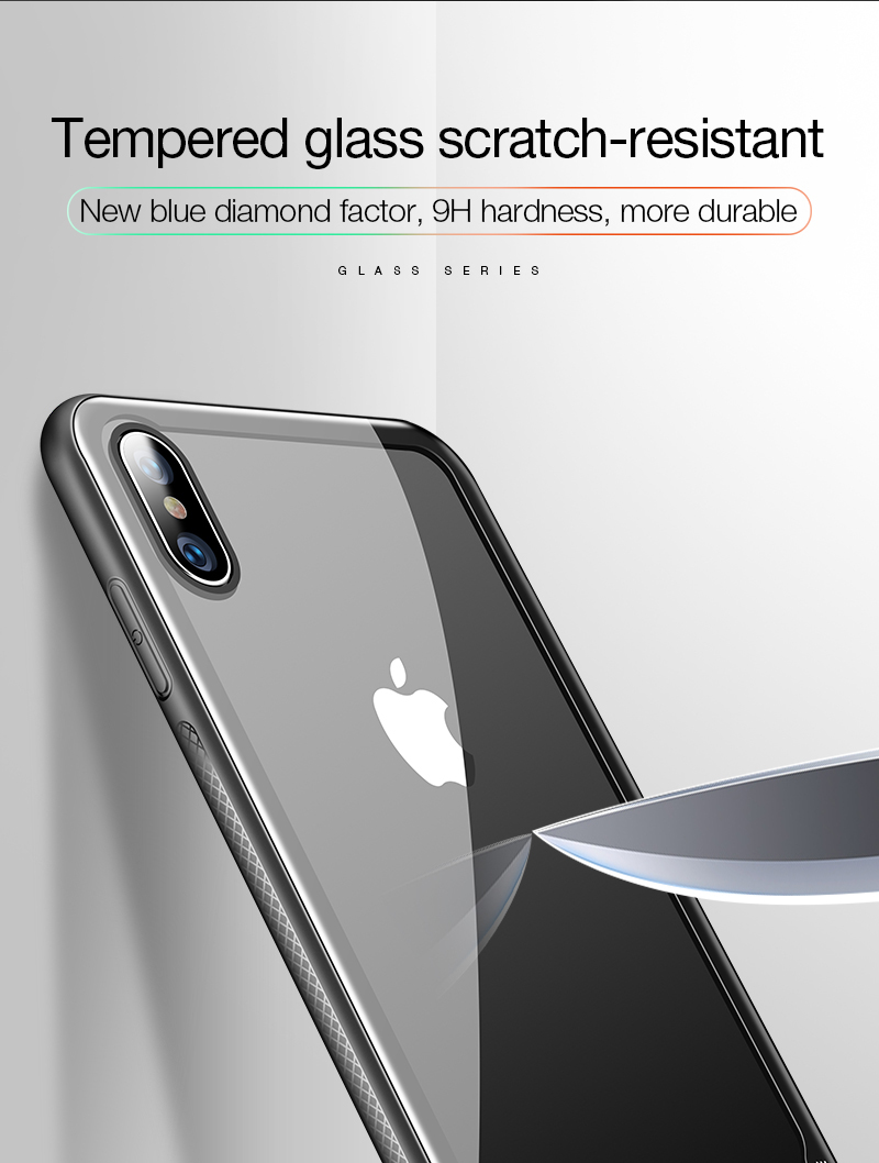 Bakeey-Protective-Case-for-iPhone-XS-2018-Clear-Tempered-Glass-Back-Cover-TPU-Frame-1355994-6