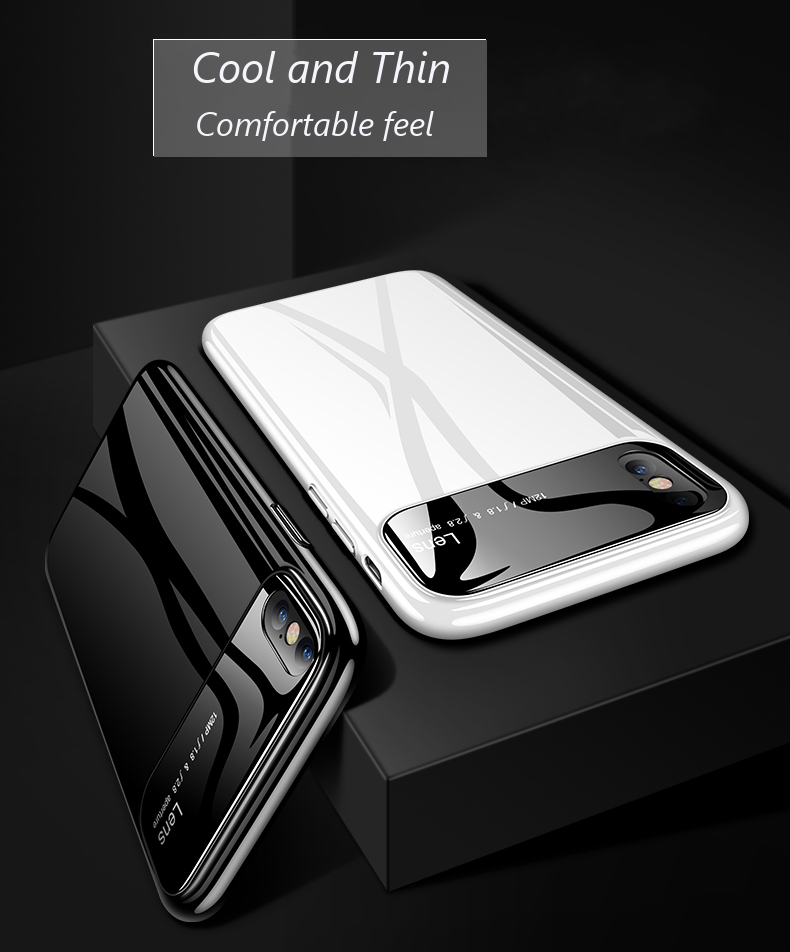 Bakeey-Protective-Case-for-iPhone-XS-2018-Tempered-Glass-Lens-ProtectionPC-Glossy-Back-Cover-1356030-1