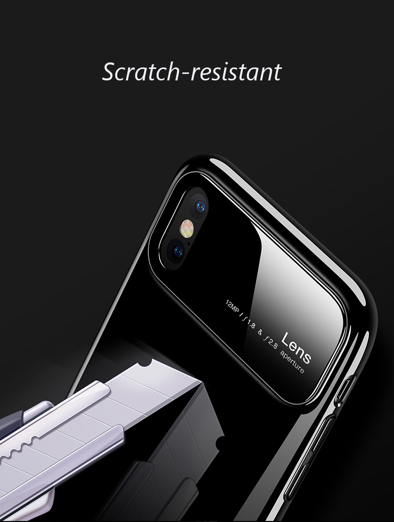 Bakeey-Protective-Case-for-iPhone-XS-2018-Tempered-Glass-Lens-ProtectionPC-Glossy-Back-Cover-1356030-4