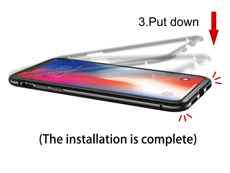 Bakeey-Protective-Case-for-iPhone-XS-Magnetic-Adsorption-Metal-Bumper--9H-Tempered-Glass-Back-Cover-1363303-11