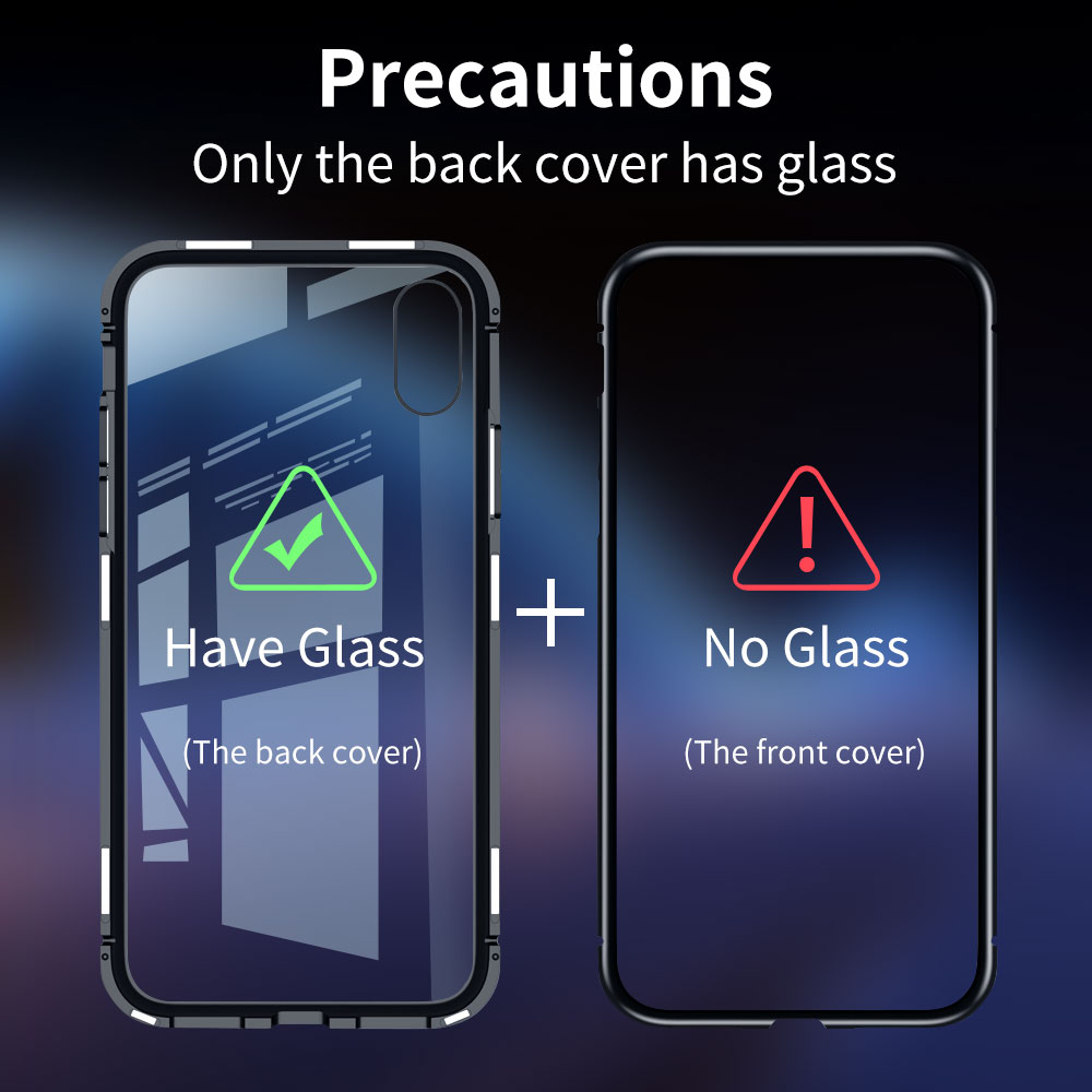 Bakeey-Protective-Case-for-iPhone-XS-Magnetic-Adsorption-Metal-Bumper--9H-Tempered-Glass-Back-Cover-1363303-5