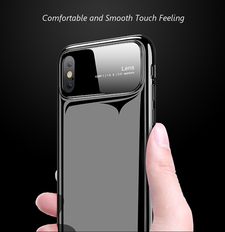 Bakeey-Protective-Case-for-iPhone-XS-Max-65quot-Tempered-Glass-Lens-ProtectionPC-Glossy-Back-Cover-1351945-3