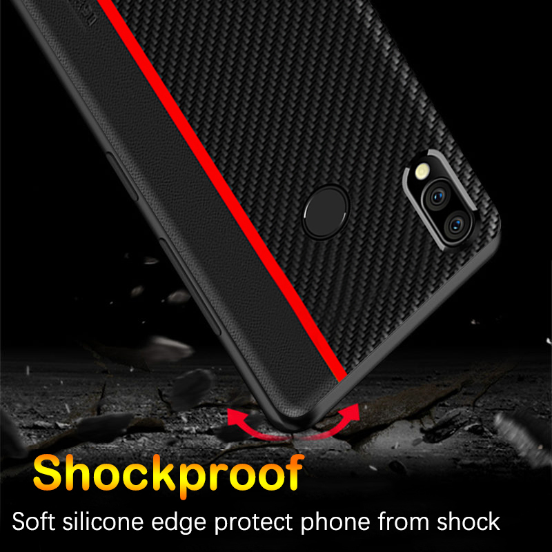 Bakeey-Shockproof-Carbon-Fiber-Soft-Silicone-Edge-PU-Leather-Protective-Case-for-Xiaomi-Redmi-Note-7-1561744-3