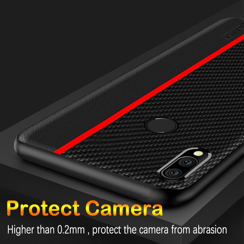 Bakeey-Shockproof-Carbon-Fiber-Soft-Silicone-Edge-PU-Leather-Protective-Case-for-Xiaomi-Redmi-Note-7-1561744-4