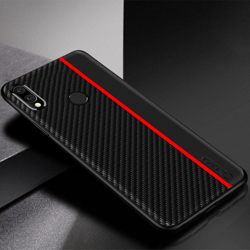 Bakeey-Shockproof-Carbon-Fiber-Soft-Silicone-Edge-PU-Leather-Protective-Case-for-Xiaomi-Redmi-Note-7-1561744-9