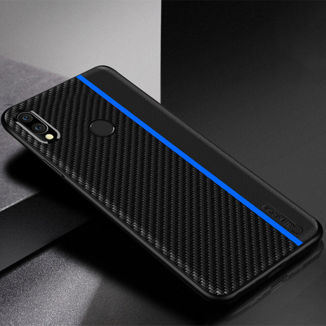 Bakeey-Shockproof-Carbon-Fiber-Soft-Silicone-Edge-PU-Leather-Protective-Case-for-Xiaomi-Redmi-Note-7-1561744-10