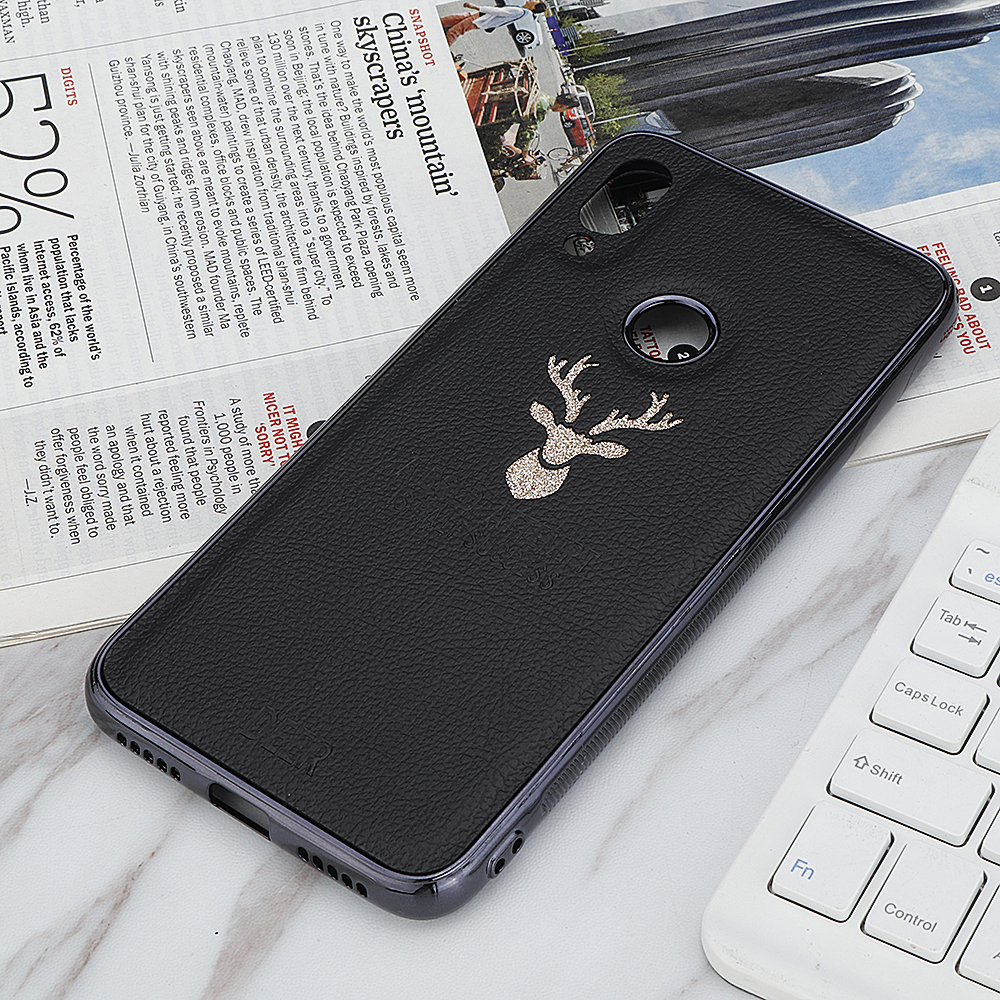 Bakeey-Shockproof-Plating-Border-Glitter-Deer-PU-Leather-Soft-TPU-Protective-Case-For-Xiaomi-Redmi-N-1540905-6