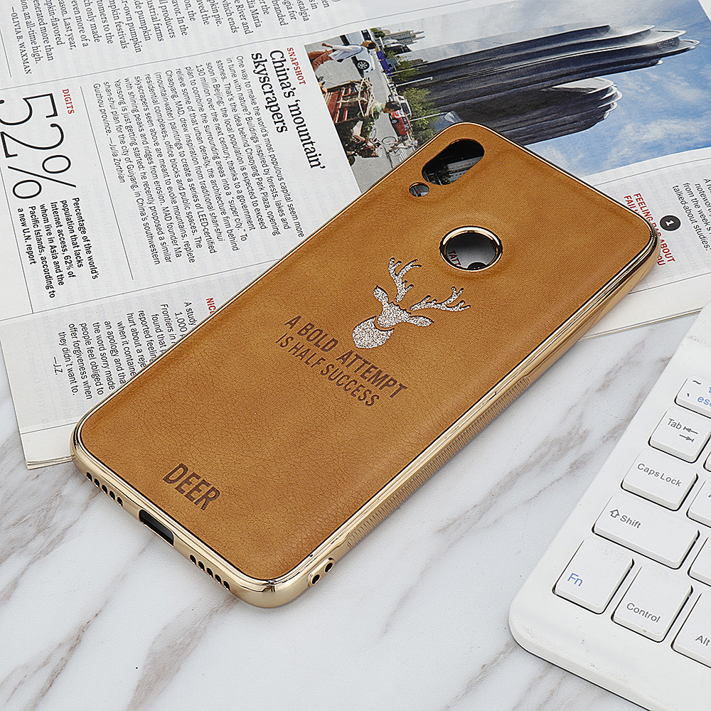 Bakeey-Shockproof-Plating-Border-Glitter-Deer-PU-Leather-Soft-TPU-Protective-Case-For-Xiaomi-Redmi-N-1540905-8