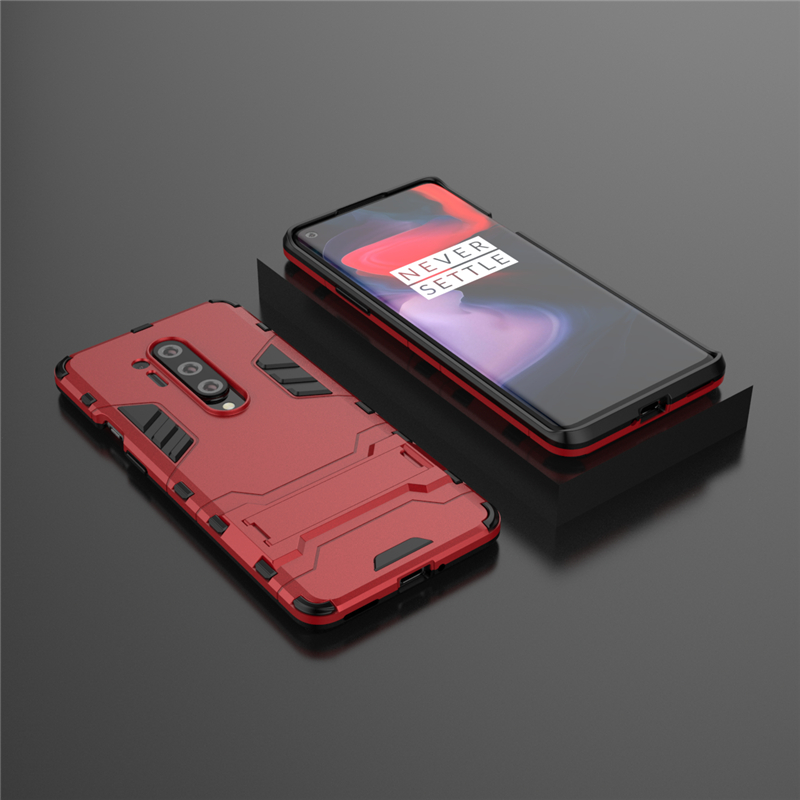 Bakeey-for-OnePlus-8-Pro-Armor-Shockproof-with-Stand-Holder-PC-Protective-Case-Back-Cover-1768218-6