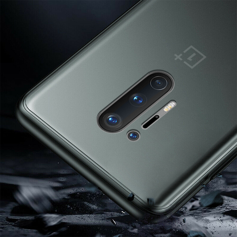 Bakeey-for-OnePlus-8-Pro-Shockproof-Anti-fingerprint-Matte-Translucent-Hard-PCSoft-TPU-Edge-Protecti-1778665-4