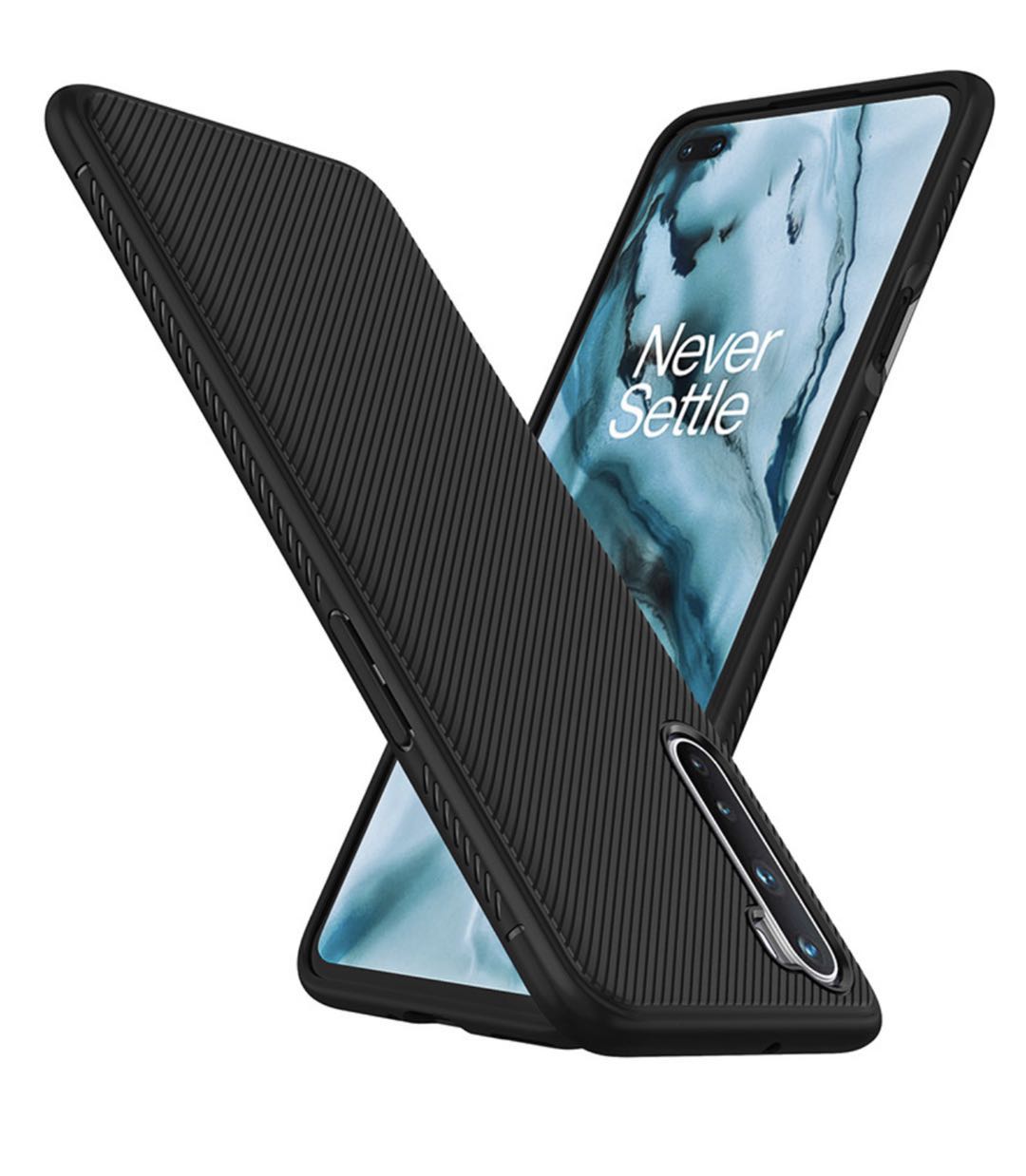 Bakeey-for-OnePlus-Nord-Case-Carbon-Fiber-Texture-Slim-Soft-Silicone-Shockproof-Protective-Case-Back-1726578-1