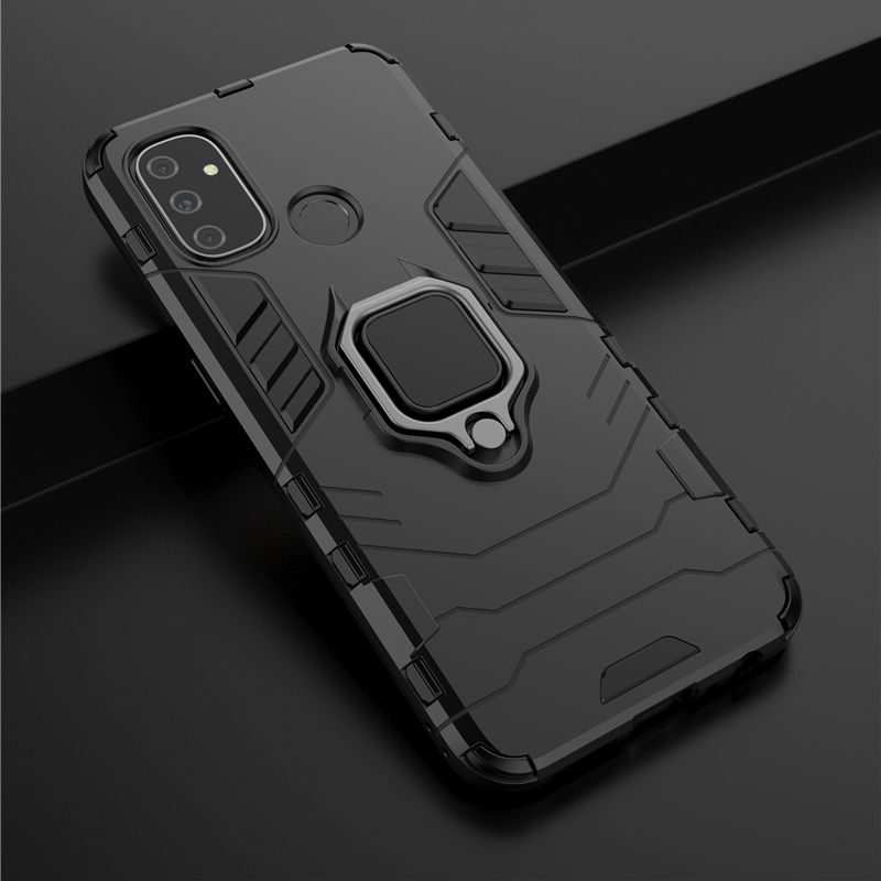 Bakeey-for-OnePlus-Nord-N100-Case-Armor-Shockproof-Magnetic-with-360-Rotation-Finger-Ring-Holder-Sta-1823638-8