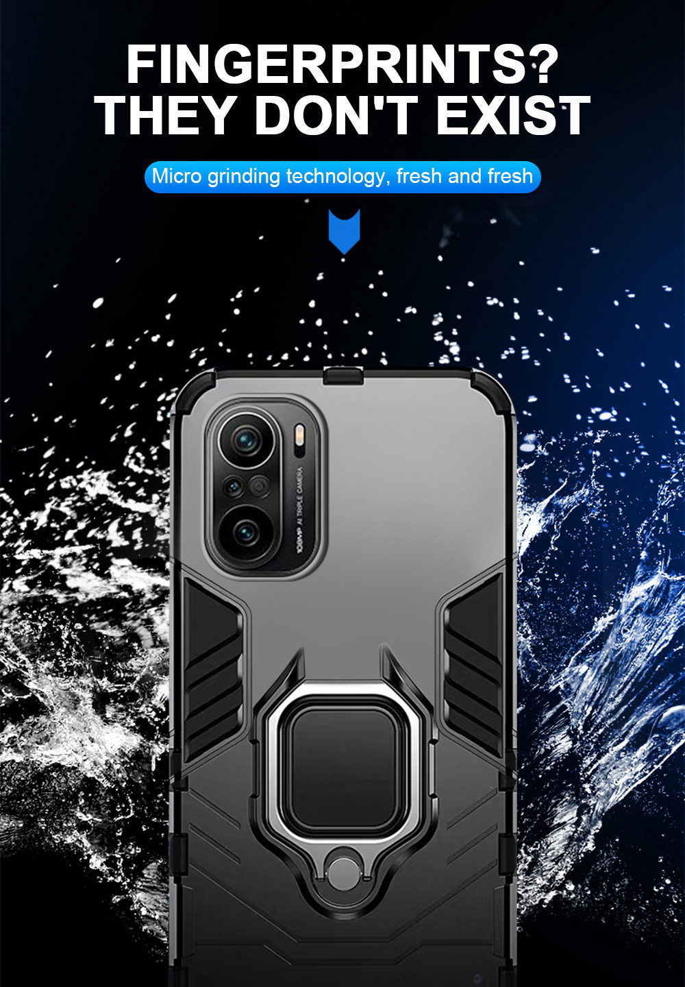 Bakeey-for-POCO-F3-Global-Version-Case-Armor-Shockproof-Magnetic-with-360deg-Rotation-Finger-Ring-Ho-1844973-10