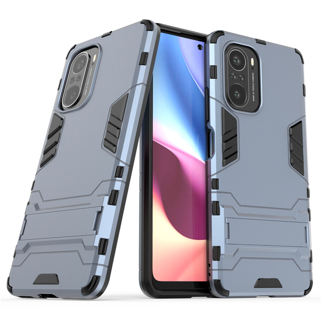Bakeey-for-POCO-F3-Global-Version-Case-Armor-with-Bracket-Shockproof-PC-Protective-Case-Back-Cover-1844964-2