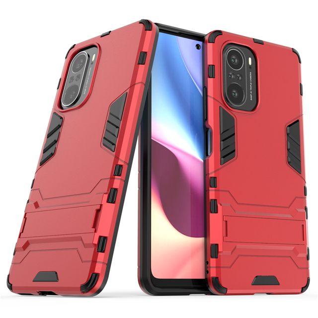 Bakeey-for-POCO-F3-Global-Version-Case-Armor-with-Bracket-Shockproof-PC-Protective-Case-Back-Cover-1844964-3
